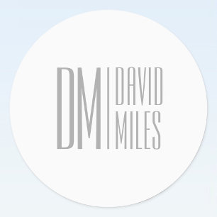 Etiquetas Estilo Minimal & Moderno Logotipo de iniciais e no