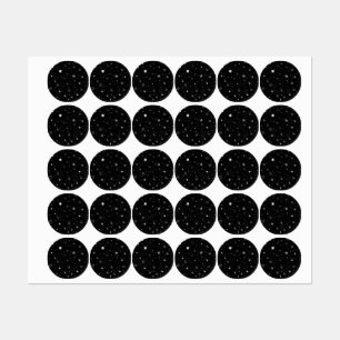 Etiquetas Estrelas Brancas Desenhadas À Mão Em Preto