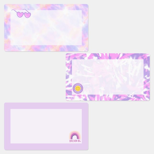 Etiquetas Etiquettes Autocollantes imperméables Tie Dye (Grupo)