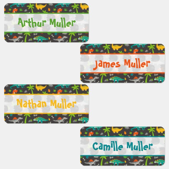 Etiquetas Etiquettes Vêtements pour enfant Thème Dinosaure (Grupo)