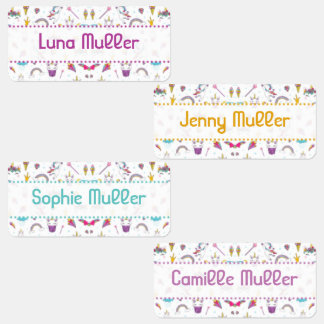 Etiquetas Etiquettes Vêtements pour enfant Thème Licorne