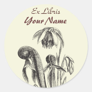 Etiquetas ex da planta carnívora de Libris