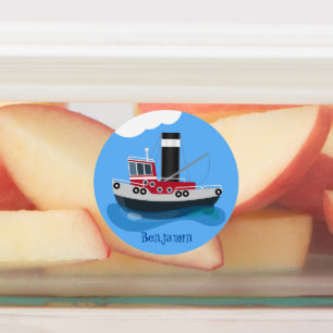 Etiquetas Exemplo de desenho animado de embarcações de arr