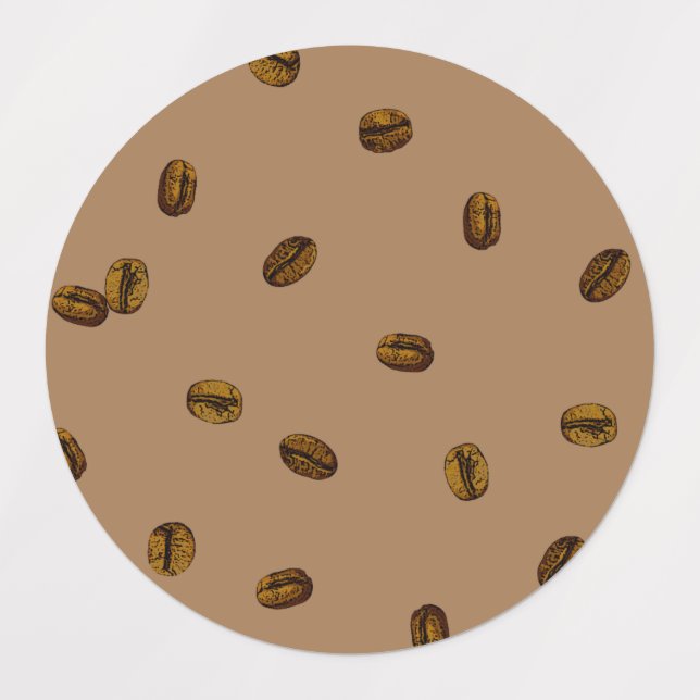 Etiquetas Feijões de café (Design 3)