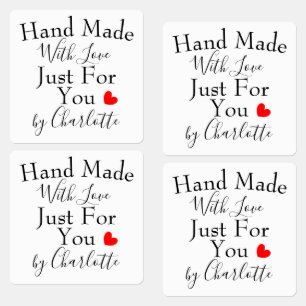 Etiquetas Feita À Mão Com Amor Apenas Para Você Personali