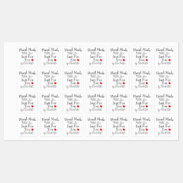 Etiquetas Feita À Mão Com Amor Apenas Para Você Personalizad