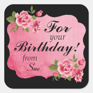 Etiquetas feitas sob encomenda cor-de-rosa