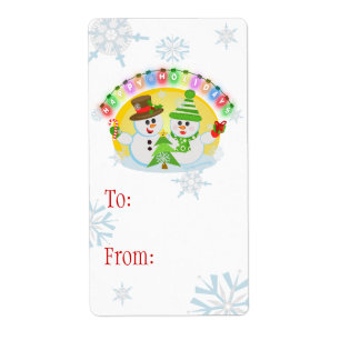 Etiquetas feitas sob encomenda do presente do