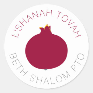 Etiquetas feitas sob encomenda vermelhas da romã