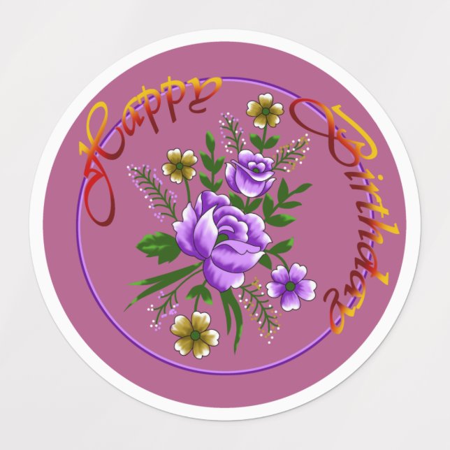 Etiquetas feliz aniversário (Design 1)