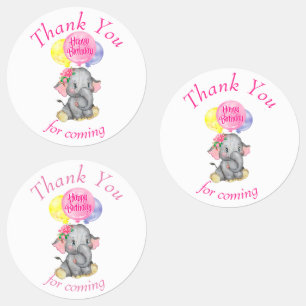 Etiquetas Feliz aniversário, obrigado seus rótulos