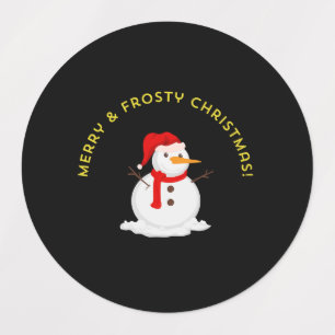 Etiquetas Feliz e Gelado Natal