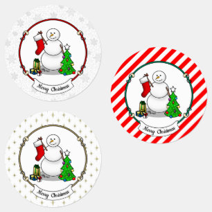 Etiquetas Feliz Natal 2 Árvore de Neve