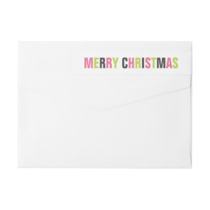 Etiquetas Feliz Natal - Feriado de Letras Coloridas