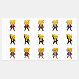 Etiquetas Feliz Trump, Trump Engraçado, Meme Engraçado Chibi