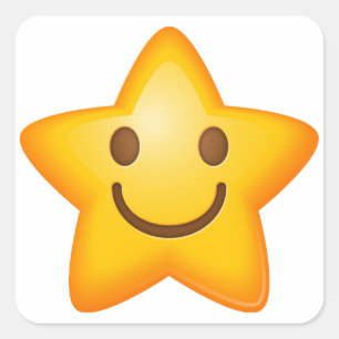 Etiquetas felizes de Emoji da estrela