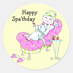 Etiquetas felizes de Spa'thday