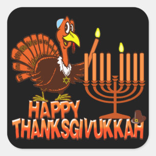 Etiquetas felizes de Thanksgivukkah