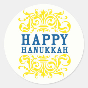 Etiquetas felizes do feriado de Hanukkah