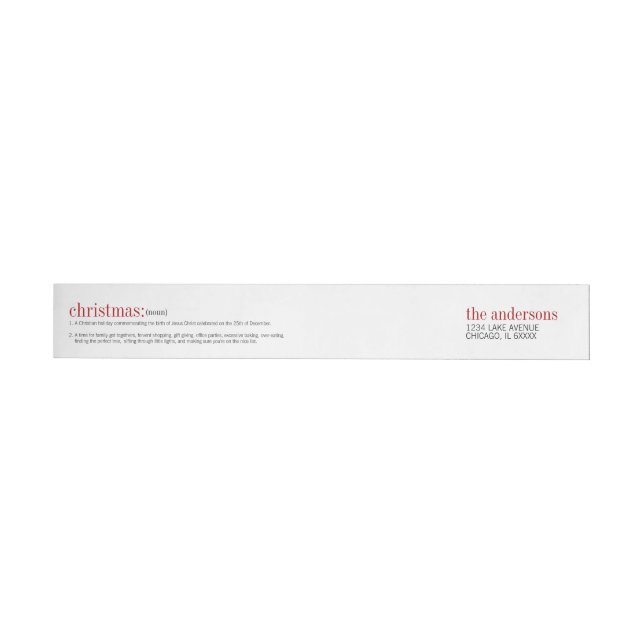 Etiquetas Feriado de Definição de Natal (Individual)