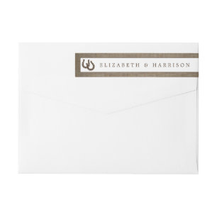 Etiquetas Ferradura Russa Do País No Casamento Burlap