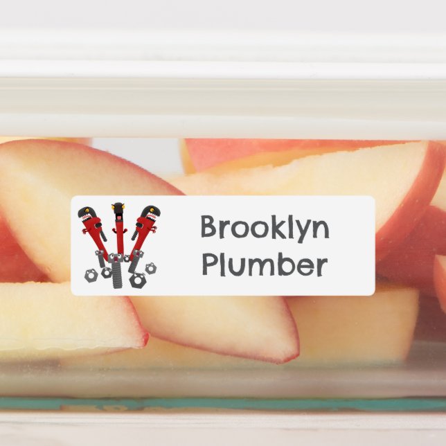 Etiquetas Ferramentas de wrench engraçadas desenho animado p (Afixado)