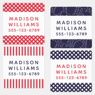 Etiquetas Ferro de Vestuário Personalizado de Nome Moderno 