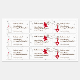 Etiquetas Festa de Swap de Biscoito de Natal Obrigado