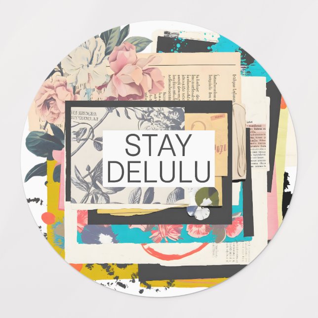 Etiquetas Fique Delulu (Design 3)