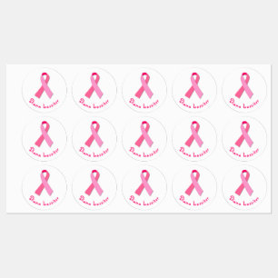Etiquetas Fita Rosa para Sensibilização do Cancer da Mama