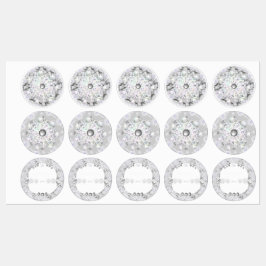 Etiquetas Floco de neve e cinzas de rendas cerâmicas