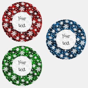 Etiquetas Flocos de neve de Natal bonito