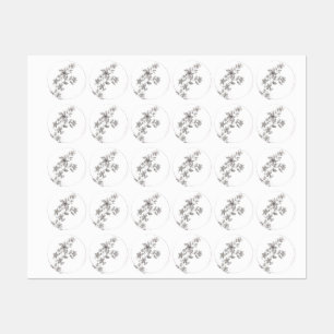 Etiquetas Flor cinzenta da aguarela