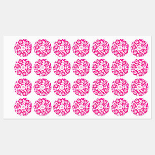 Etiquetas flor de hibisco tropical hawaii rosa floral rosa