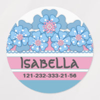 Flor rosa-azul, padrão, flores, azul, rosa