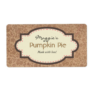 Etiquetas florais do cozimento de Brown da queda