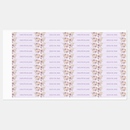 Etiquetas Floral de Lavanda giro de volta às crianças da esc