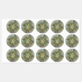 Etiquetas Floral Fantasy Moderna Arte Fractal Flor Com Doura