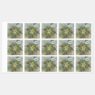 Etiquetas Floral Fantasy Moderna Arte Fractal Flor Com Doura