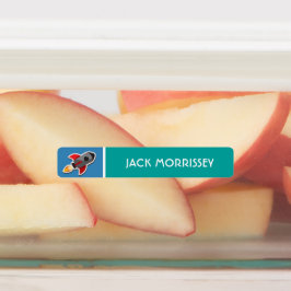 Etiquetas Foguetes Fofos Nome Crianças Colorido