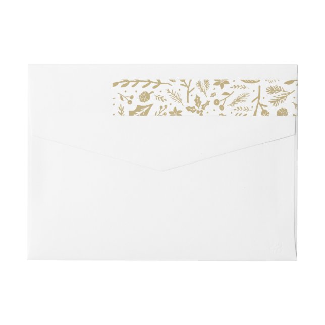 Etiquetas Folhagem de Inverno Dourado (Verso)