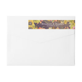 Etiquetas Folhas de Outono Abóboras Girassóis Endereço de Ca