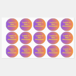 Etiquetas Formatação Tecnológica Moderna Sunset Vibrante