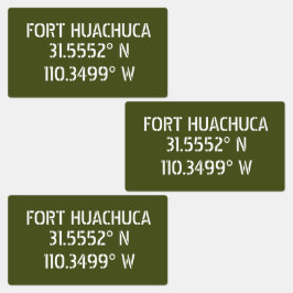 Etiquetas Fort Huachuca Latitude Longitude à prova d'água