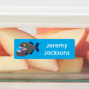 Etiquetas Foto de piranha engraçada e famosa personalizada