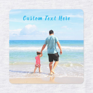 Etiquetas Foto e texto personalizados - seu próprio Design 