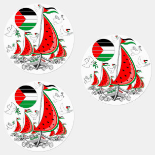 Etiquetas Freedom Global Sumud Flotilla Boats para Gaza