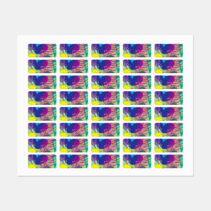 Etiquetas Fundo de flores coloridas