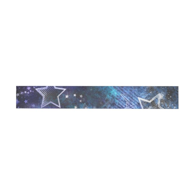 Etiquetas Fundo Espacial com Estrelas (Individual)