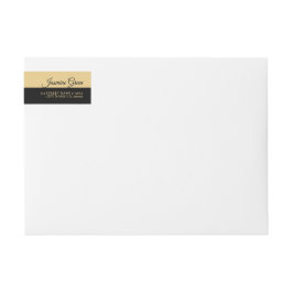 Etiquetas Fundo ouro e preto